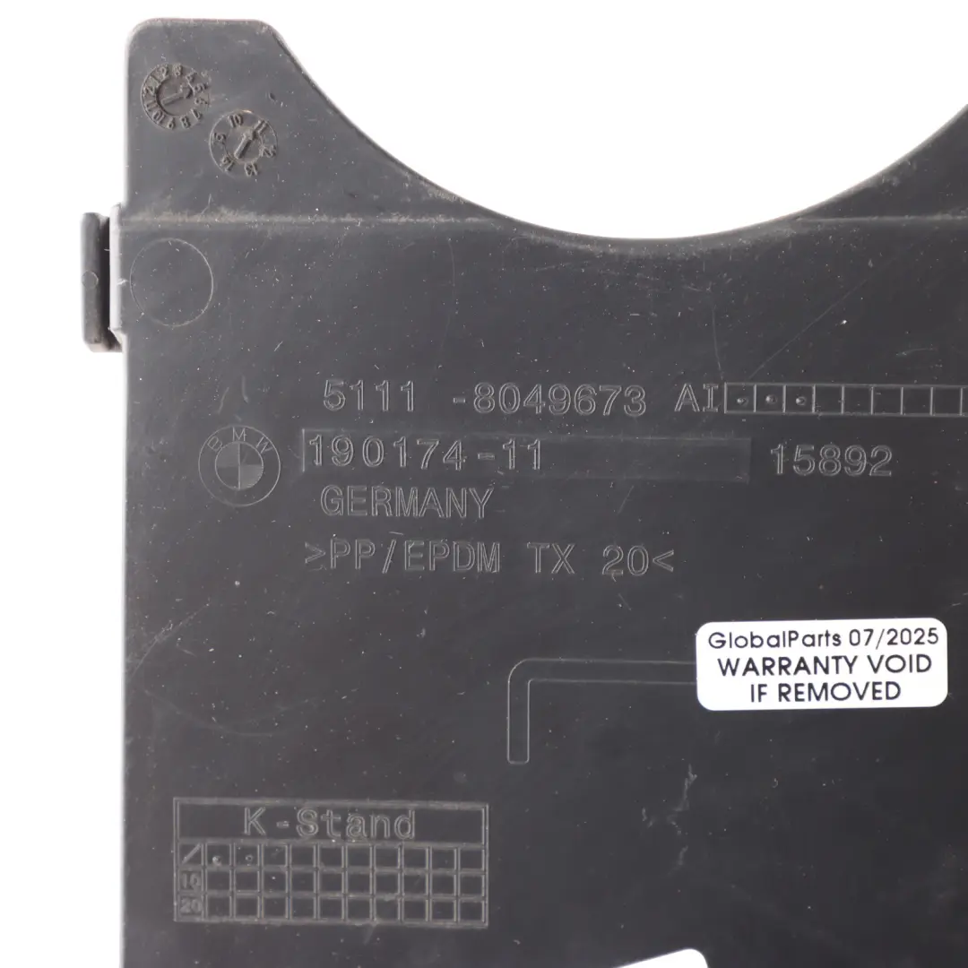 BMW F10 F11 Osłona Kratki Zderzaka M-Pakiet Lewy Przód - SKU 8049673 - Numer Części 8049673