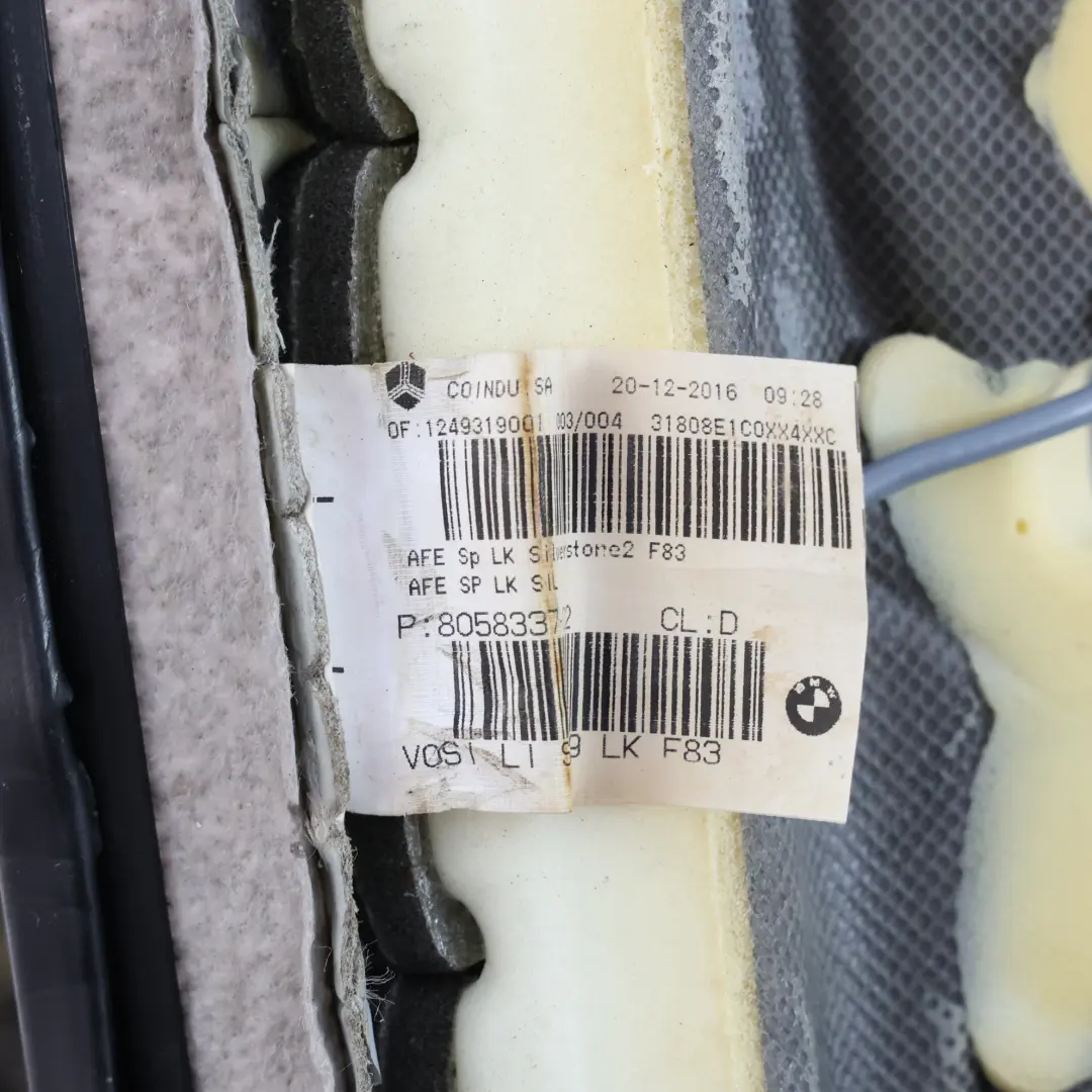 Housse De Siège M Sport Chauffante Avant Gauche Cuir Silverstone pour BMW F83 à propos du numéro de pièce 8058337 BMW F83 Housse De Siège M Sport Chauffante Avant Gauche Cuir Silverstone - SKU 8058337 - Numéro de pièce 8058337