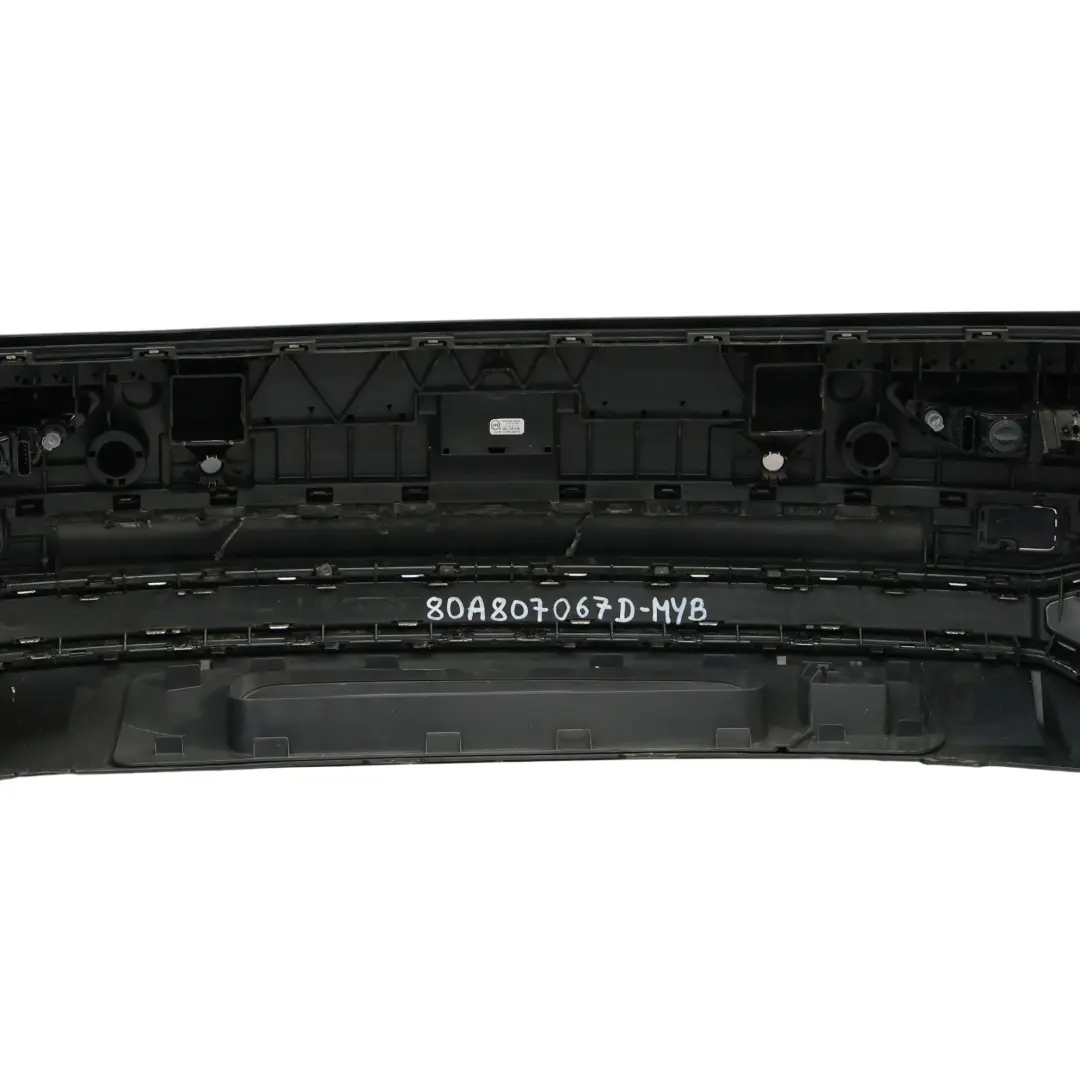 Bumper Trim Panel Covering Mythical Black Metallic - Y9T to Audi SQ5 FY Rear with Part number 80A807067D Audi SQ5 FY Rear Bumper Trim Panel Covering Mythical Black Metallic - Y9T - SKU 80A807067D-MYB - Part number 80A807067D