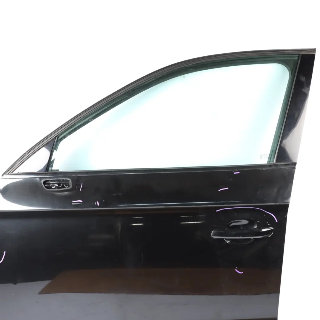 Door Front Left N/S Mythical Black Metallic - Y9T to Audi Q5 FY with Part number 80A831051H Audi Q5 FY Door Front Left N/S Mythical Black Metallic - Y9T - SKU 80A831051H-MYB - Part number 80A831051H