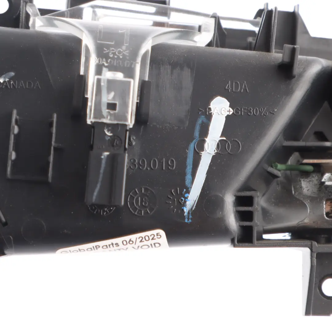 Left N/S Interior Door Grab Handle Trim Cover to Audi Q5 FY Rear with Part number 80A839019 Audi Q5 FY Rear Left N/S Interior Door Grab Handle Trim Cover - SKU 80A839019 - Part number 80A839019