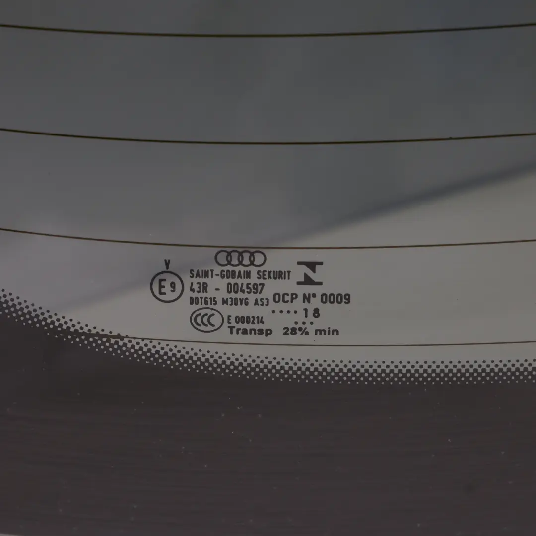 Boot Tailgate Glass Window Glazing Tinted AS3 to Audi SQ5 FY Rear with Part number 80A845501A Audi SQ5 FY Rear Boot Tailgate Glass Window Glazing Tinted AS3 - SKU 80A845501A-1 - Part number 80A845501A