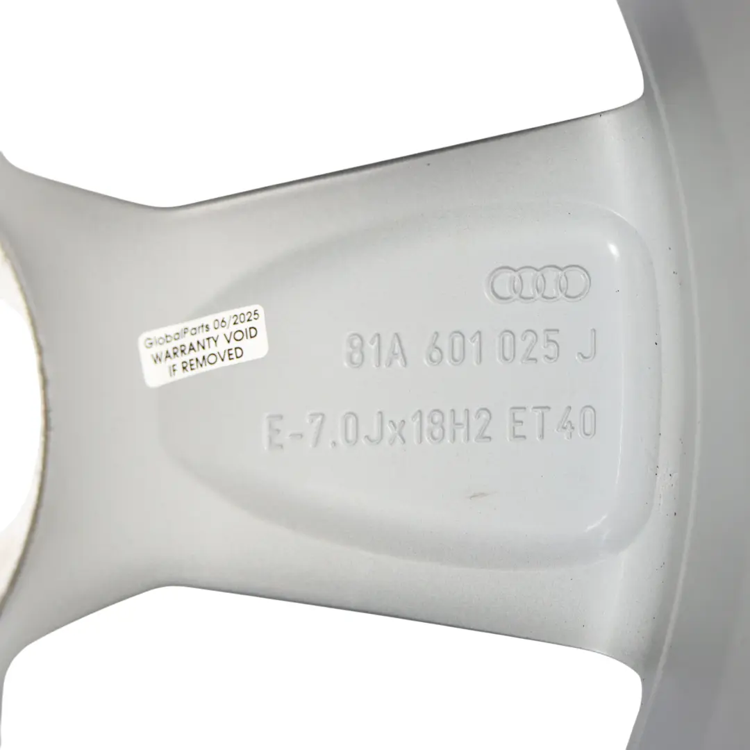 Alloy Wheel Rim 18" ET:40 7J Silver to Audi Q2 GA with Part number 81A601025J Audi Q2 GA Alloy Wheel Rim 18" ET:40 7J Silver - SKU 81A601025J-3 - Part number 81A601025J