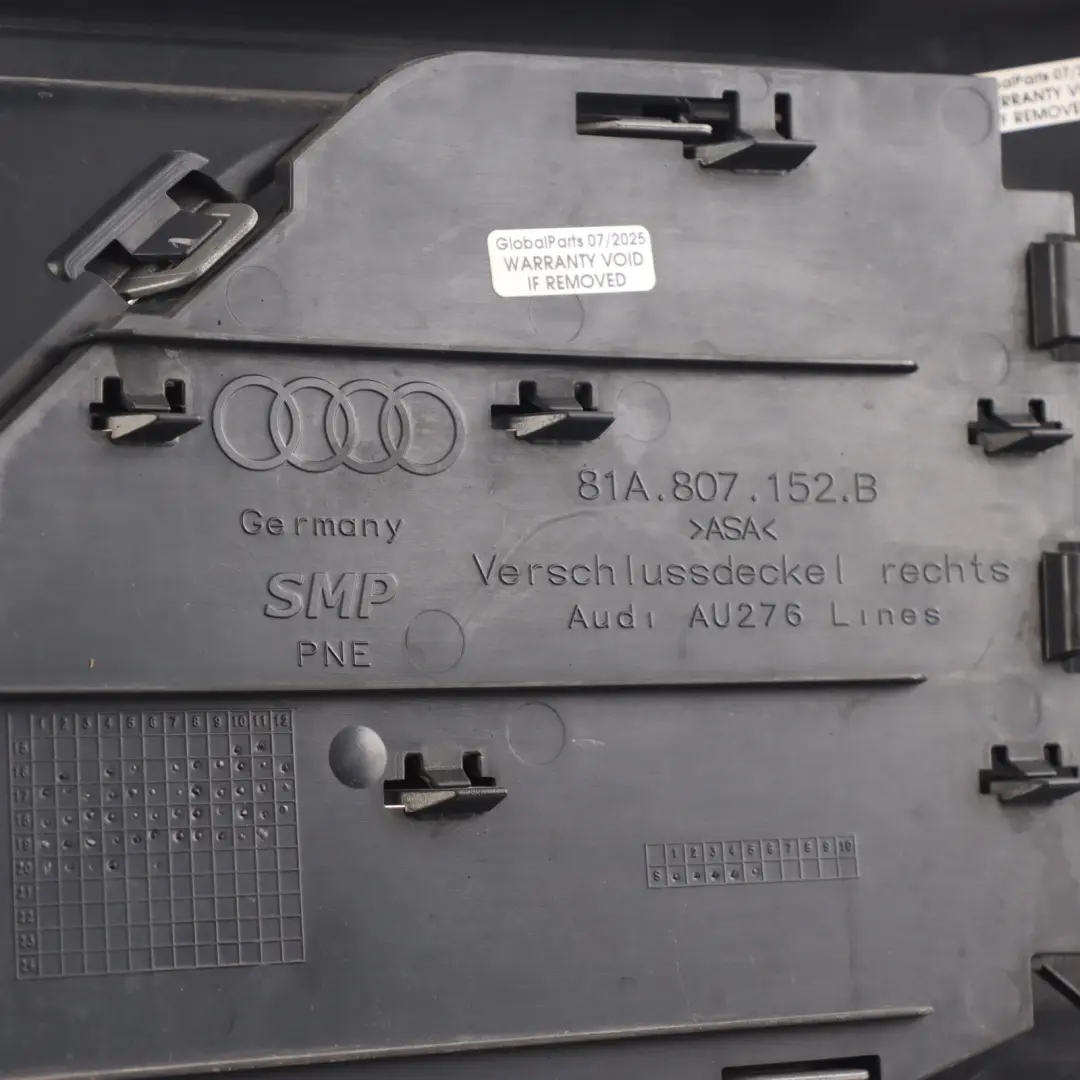 81A Front Bumper Grille Cover Panel Right O/S to Audi Q2 GA with Part number 81A807682C Audi Q2 GA 81A Front Bumper Grille Cover Panel Right O/S - SKU 81A807682C - Part number 81A807682C