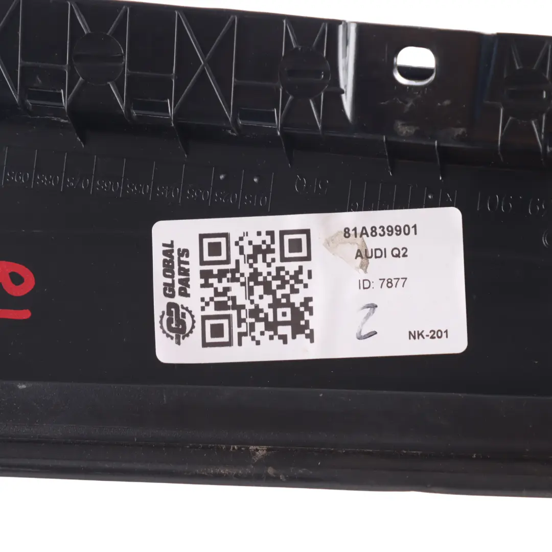 B-Pillar Exterior Column Trim Panel Cover Left N/S Black to Audi Q2 GA with Part number 81A839901 Audi Q2 GA B-Pillar Exterior Column Trim Panel Cover Left N/S Black - SKU 81A839901 - Part number 81A839901