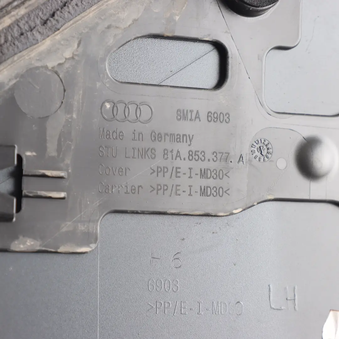 Pillar Trim Cover Panel Left N/S Nano Grey Metallic - X7M to Audi Q2 GA C with Part number 81A853377A Audi Q2 GA C Pillar Trim Cover Panel Left N/S Nano Grey Metallic - X7M - SKU 81A853377A-NGR - Part number 81A853377A