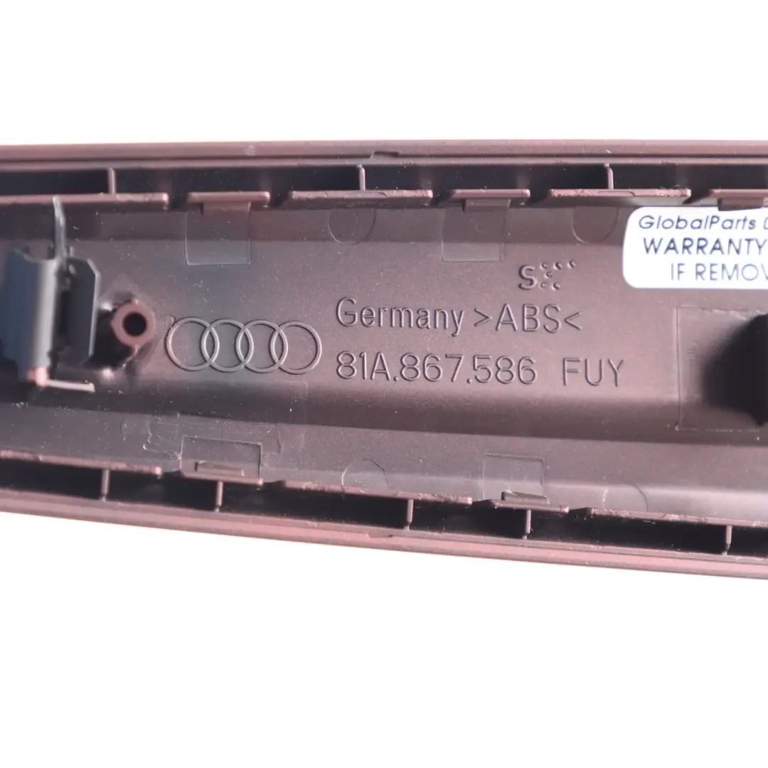 Door Pull Handle Trim Rear Right O/S to Audi Q2 GA with Part number 81A867586 Audi Q2 GA Door Pull Handle Trim Rear Right O/S - SKU 81A867586 - Part number 81A867586