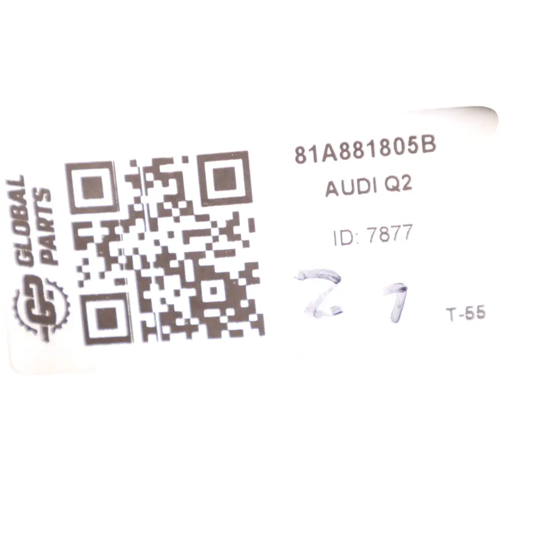 Front Seat Left N/S S-Line Cloth Fabric Black Grey to Audi Q2 GA with Part number 81A881805B Audi Q2 GA Front Seat Left N/S S-Line Cloth Fabric Black Grey - SKU 81A881805B - Part number 81A881805B