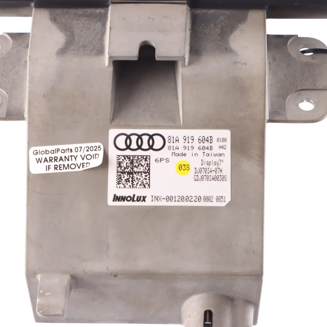 Audi Q2 GA Multimedia Multifunction Display Screen - SKU 81A919604B-1 - Part number 81A919604B