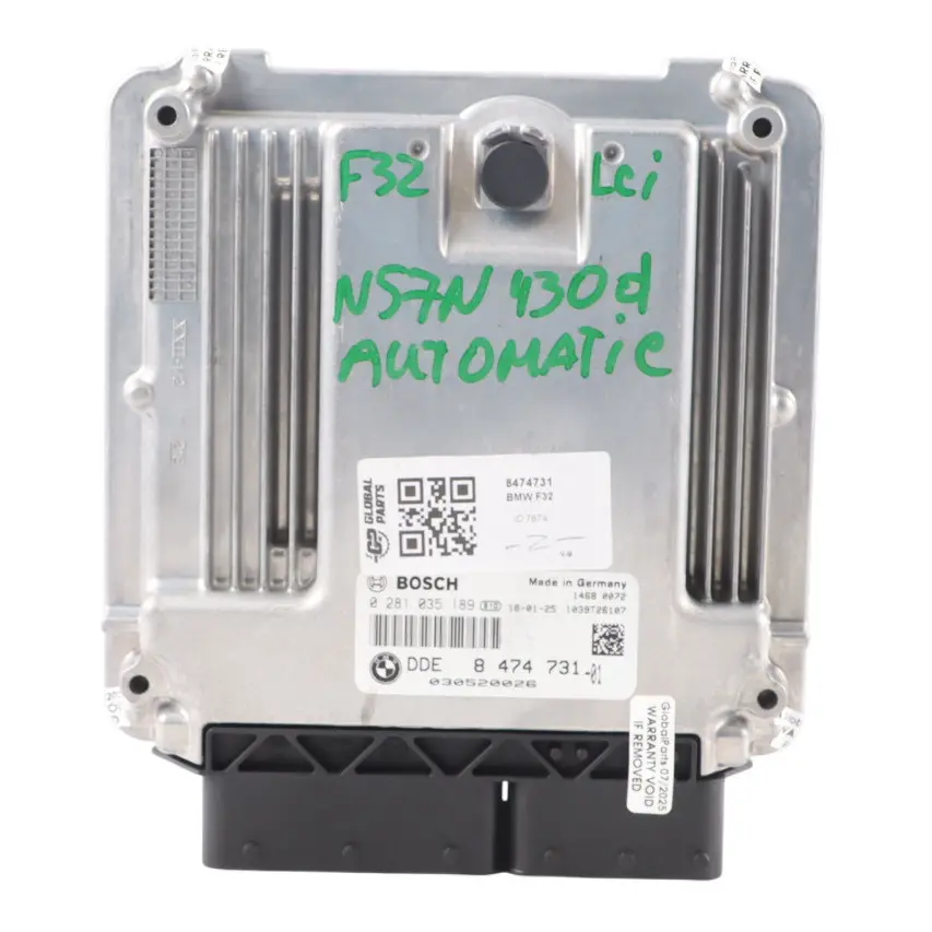N57N 258HP Engine ECU DDE Automatic to BMW F30 F31 F32 F33 430d Diesel with Part number 8586540 BMW F30 F31 F32 F33 430d Diesel N57N 258HP Engine ECU DDE Automatic - SKU 8474731 - Part number 8586540