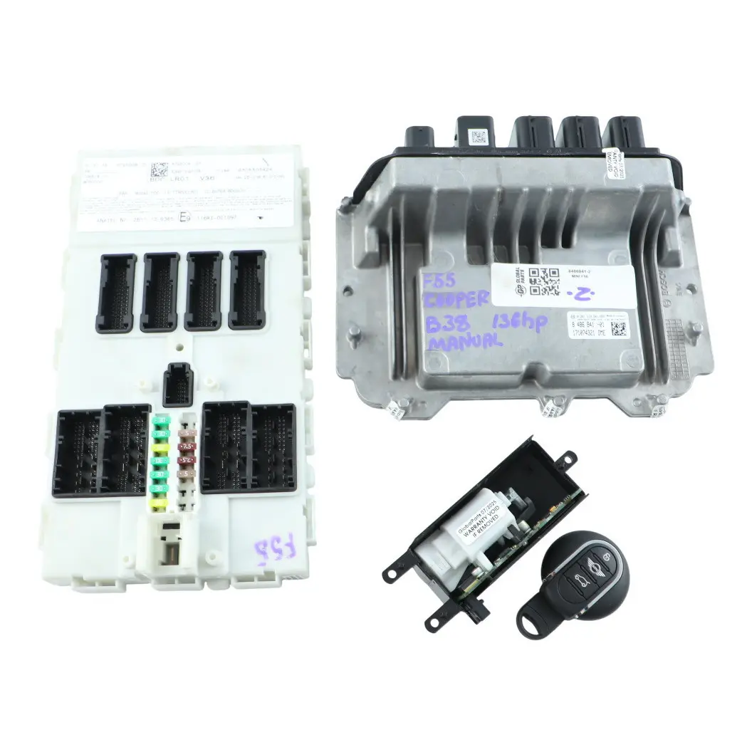 Mini Cooper F55 136HP Petrol B38 Engine ECU DME Kit 8486841 BDC + Key Manual