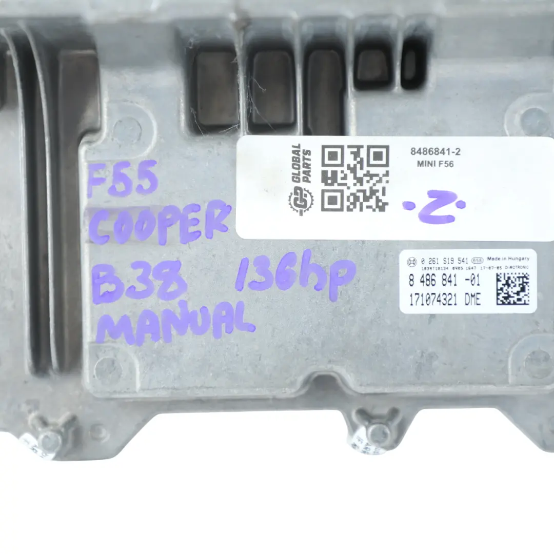 Mini Cooper F55 136HP Petrol B38 Engine ECU DME Kit BDC + Key Manual - SKU 8486841-2 - Part number 8486841