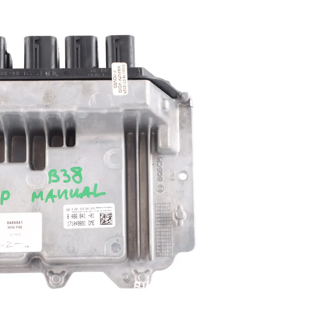 B38 136HP Petrol Engine Control ECU DME Manual to Mini Cooper F56 with Part number 8655106 Mini Cooper F56 B38 136HP Petrol Engine Control ECU DME Manual - SKU 8486841 - Part number 8655106