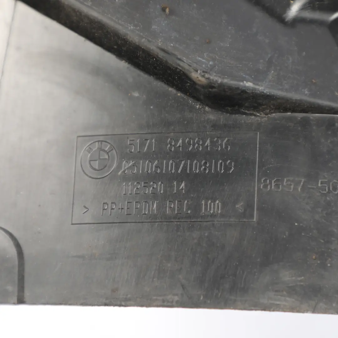 Arch Housing Trim Splash Guard Front Right O/S to BMW U06 Wheel with Part number 8498436 BMW U06 Wheel Arch Housing Trim Splash Guard Front Right O/S - SKU 8498436 - Part number 8498436