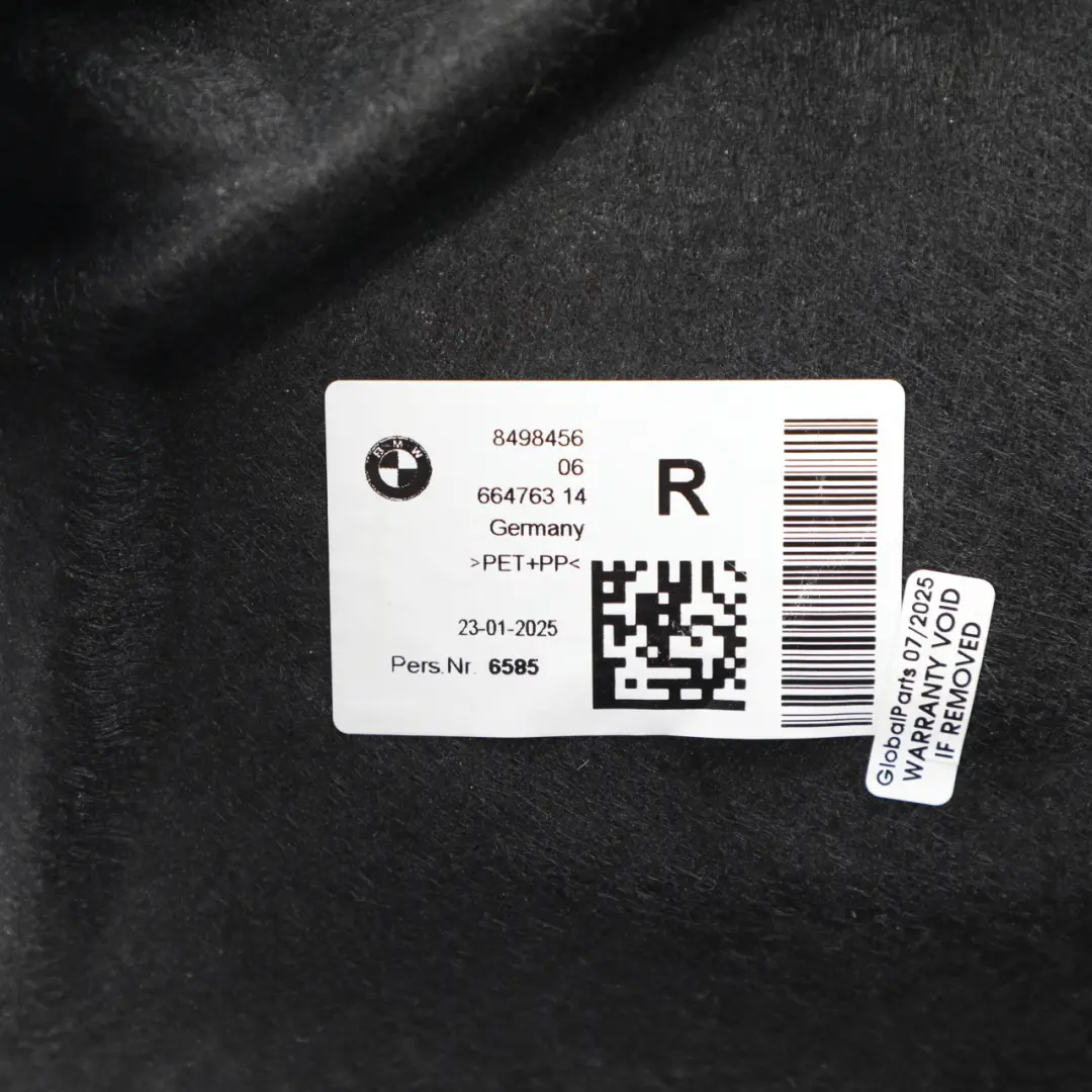 Arch Housing Trim Splash Guard Rear Right O/S to BMW U06 Wheel with Part number 8498456 BMW U06 Wheel Arch Housing Trim Splash Guard Rear Right O/S - SKU 8498456 - Part number 8498456