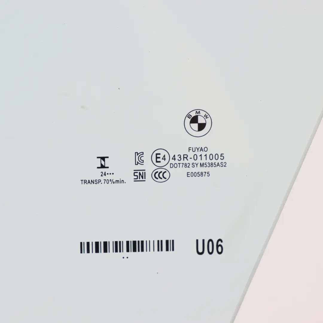 Front Door Side Window Glass AS2 Glazing Right O/S to BMW U06 with Part number 8498575 BMW U06 Front Door Side Window Glass AS2 Glazing Right O/S - SKU 8498575 - Part number 8498575