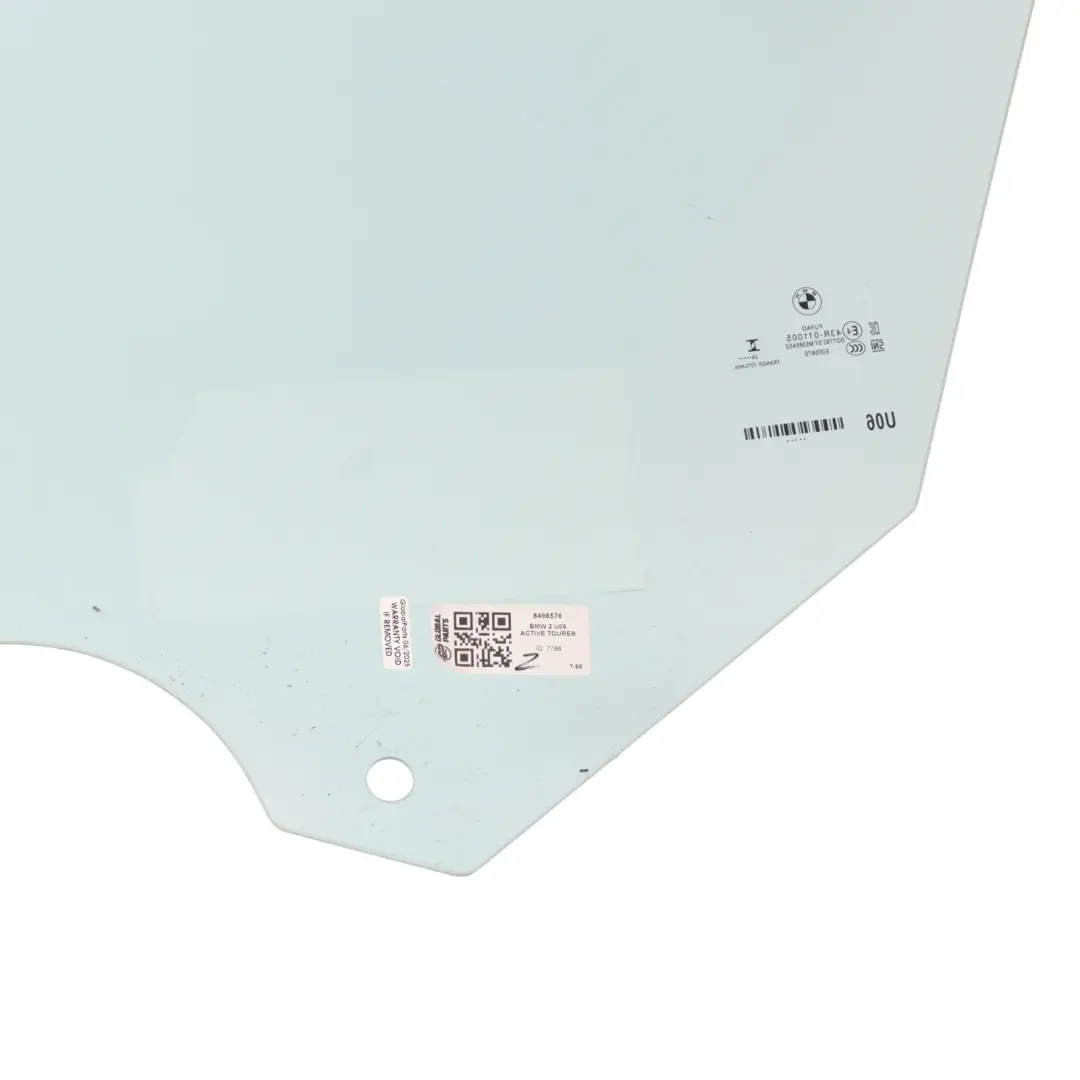 Front Door Side Window Glass AS2 Glazing Right O/S to BMW U06 with Part number 8498576 BMW U06 Front Door Side Window Glass AS2 Glazing Right O/S - SKU 8498576 - Part number 8498576