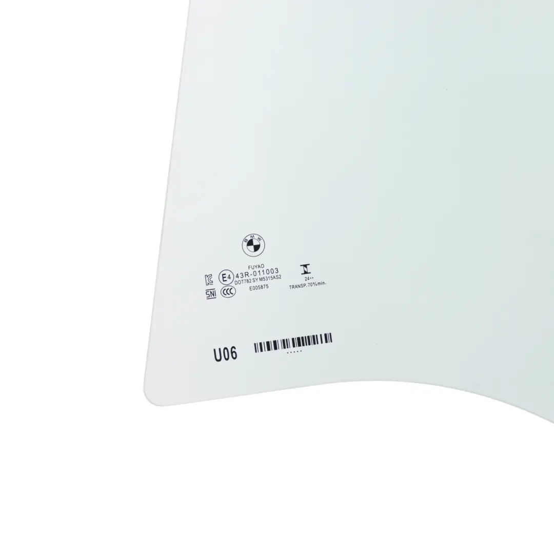 Door Side Window Glass AS2 Glazing Left N/S to BMW U06 Rear with Part number 8498577 BMW U06 Rear Door Side Window Glass AS2 Glazing Left N/S - SKU 8498577 - Part number 8498577