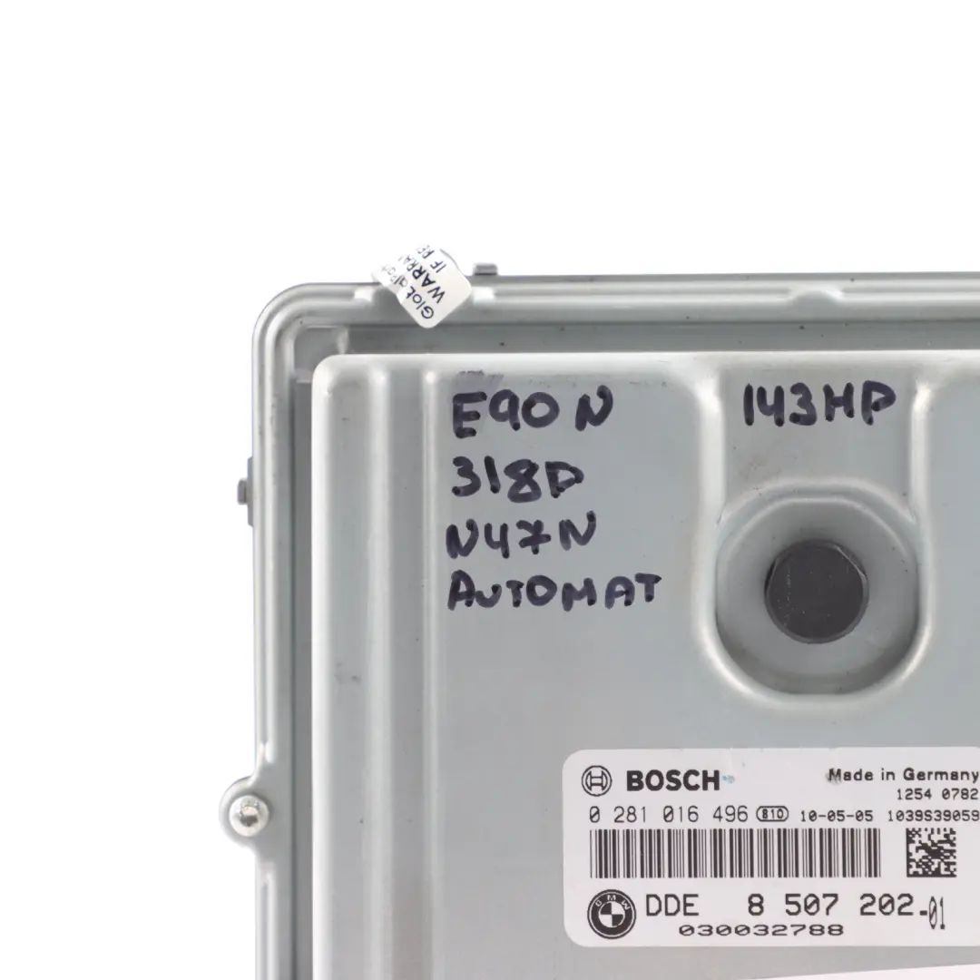 BMW E90 E91 LCI 318d N47N 143HP Engine Control ECU DDE Automatic - SKU 8507202-5 - Part number 8507202