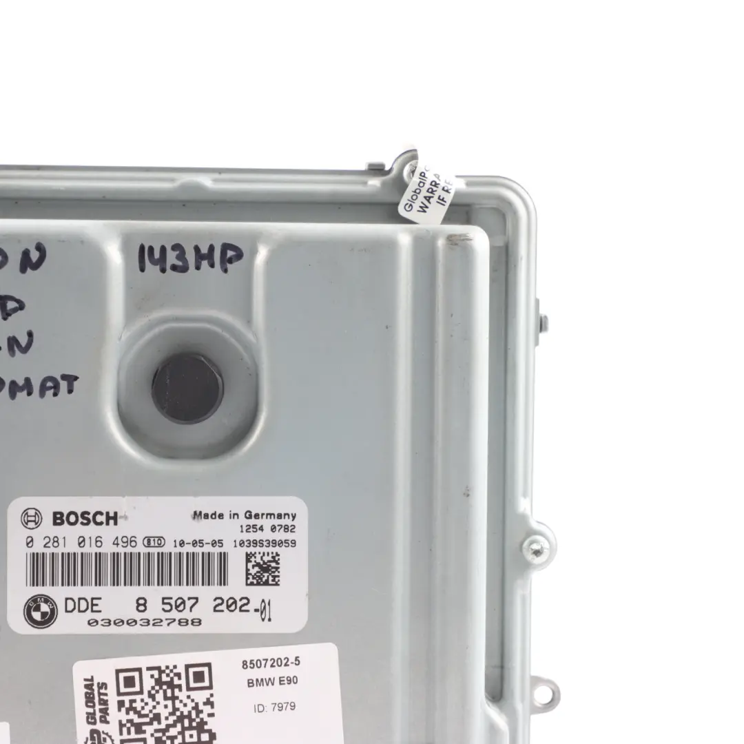 BMW E90 E91 LCI 318d N47N 143HP Engine Control ECU DDE Automatic - SKU 8507202-5 - Part number 8507202
