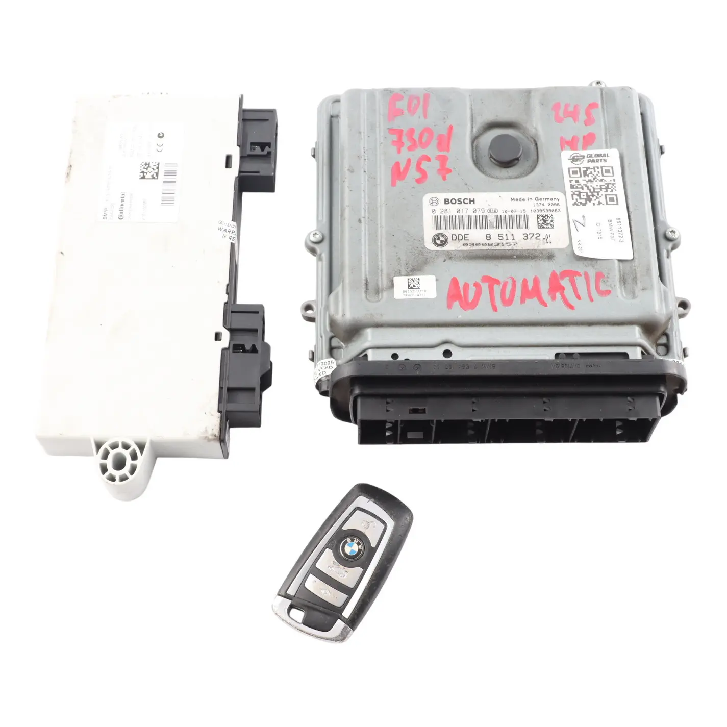 BMW F01 F07 530d 730d N57 245HP Engine Control ECU Kit DDE 8511372 Automatic