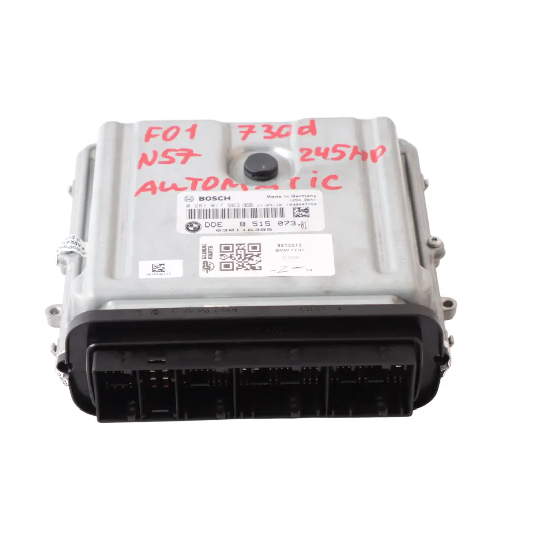 BMW F01 F02 F07 GT 530d 730d N57 245HP Engine Control ECU DDE Automatic - SKU 8515073 - Part number 8515073