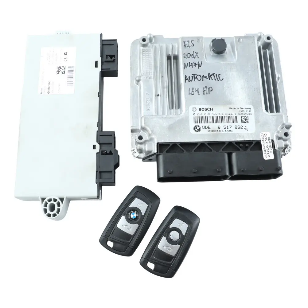 BMW X3 F25 20dX Diesel N47N 184HP Engine Module ECU Kit DDE 8517862 CAS4 + 2 Key