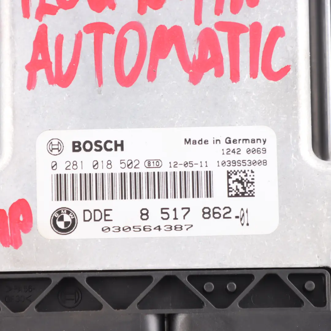 BMW F20 F21 F30 120d 320d N47 184HP Engine Control ECU DDE Kit Automatic - SKU 8517862-11 - Part number 8517862