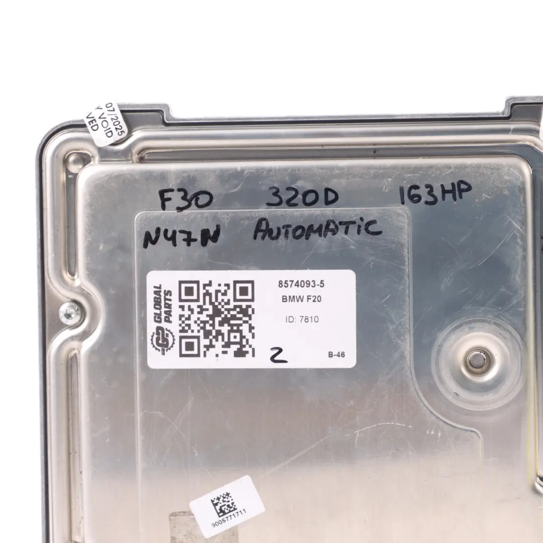 163HP Engine Control N47N ECU DDE Automatic to BMW F10 F30 320d 520d with Part number 8574093 BMW F10 F30 320d 520d 163HP Engine Control N47N ECU DDE Automatic - SKU 8574093-5 - Part number 8574093