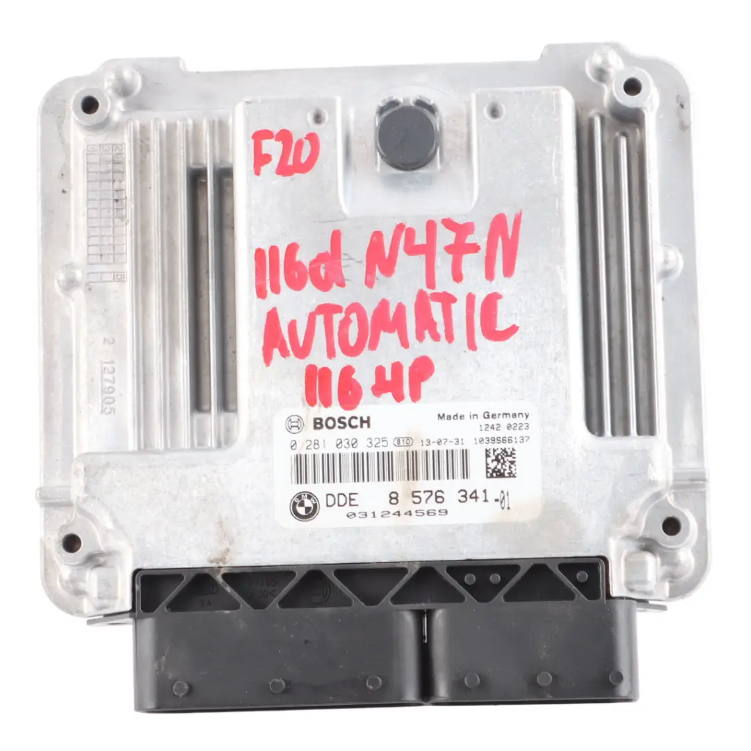 BMW F20 F30 F31 116d 316d 116HP N47 Engine Control ECU DDE Automatic - SKU 8576341-11 - Part number 8576341