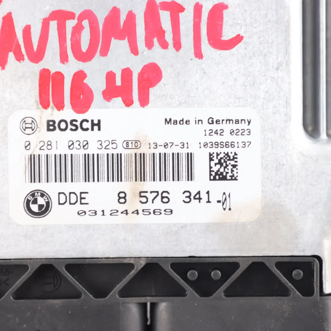 BMW F20 F30 F31 116d 316d 116HP N47 Engine Control ECU DDE Automatic - SKU 8576341-11 - Part number 8576341