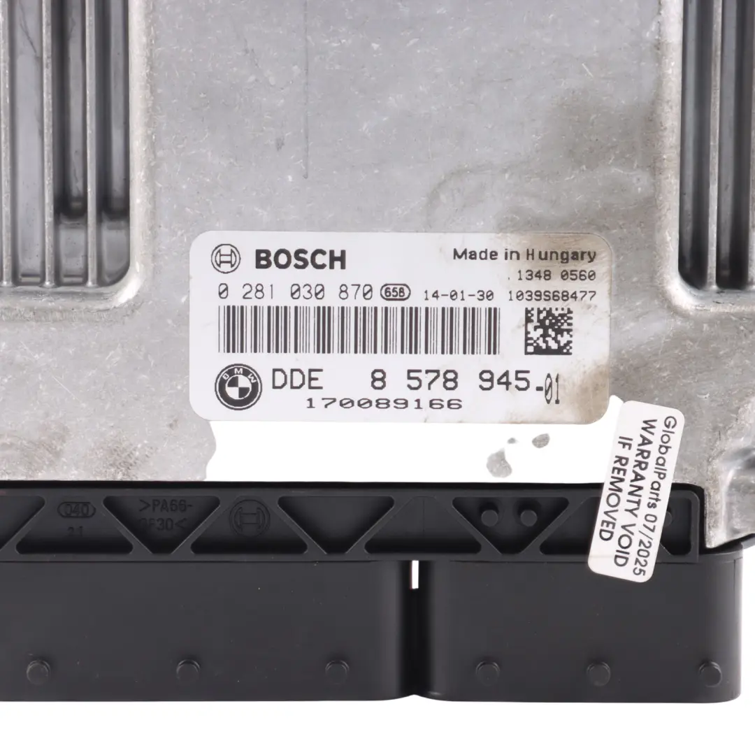 N47N 116HP Kit ECU Motore DDE 8578945 Manuale per BMW F20 F21 F30 116d 316d con numero di parte 8576341 BMW F20 F21 F30 116d 316d N47N 116HP Kit ECU Motore DDE 8578945 Manuale - SKU 8578945-6 - Numero di parte 8576341