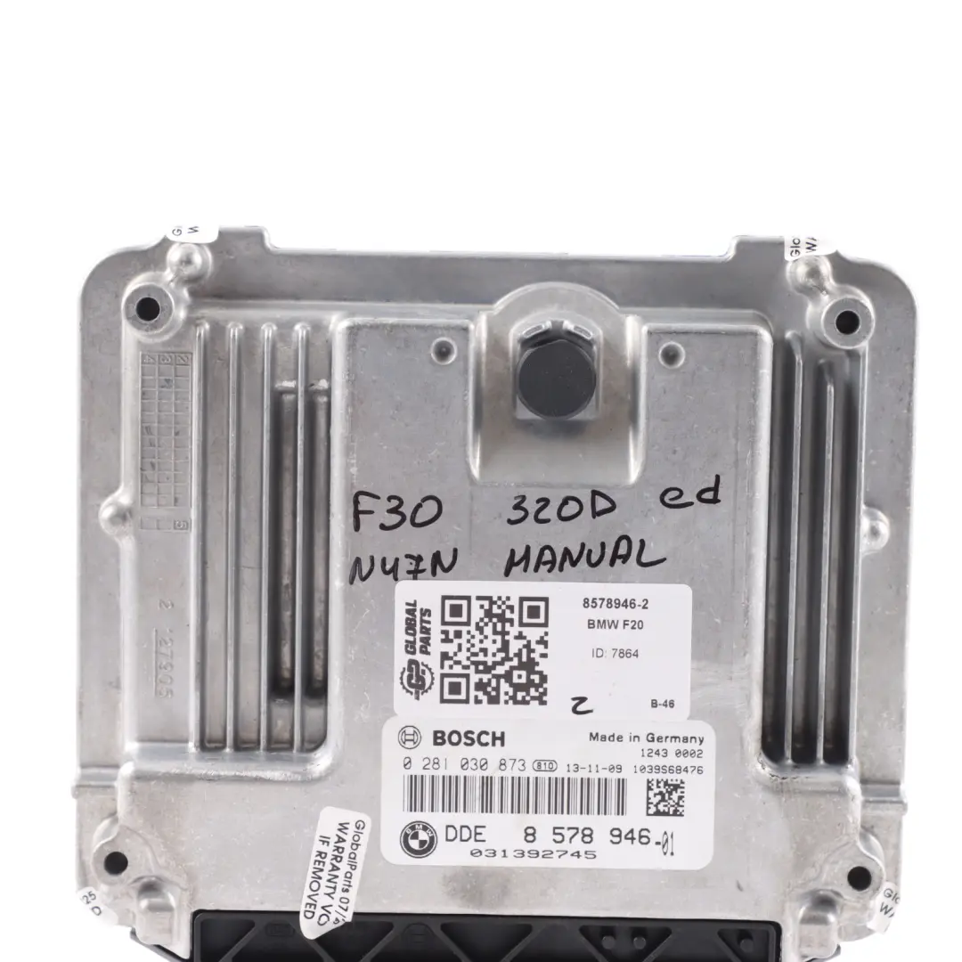 N47N 163HP Engine Module ECU DDE 8578946 Manual to BMW F20 F30 F32 120d 320d 420d with Part number 8586534 BMW F20 F30 F32 120d 320d 420d N47N 163HP Engine Module ECU DDE 8578946 Manual - SKU 8578946-2 - Part number 8586534