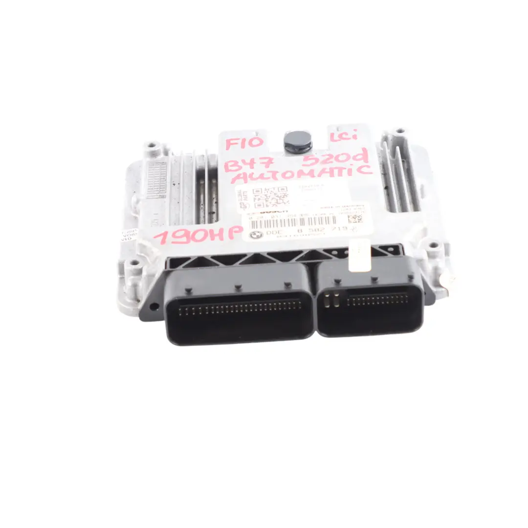 B47 190HP Engine Control Unit ECU DDE 8582719 Automatic to BMW F10 F11 LCI 520d with Part number 8473185 BMW F10 F11 LCI 520d B47 190HP Engine Control Unit ECU DDE 8582719 Automatic - SKU 8582719-6 - Part number 8473185