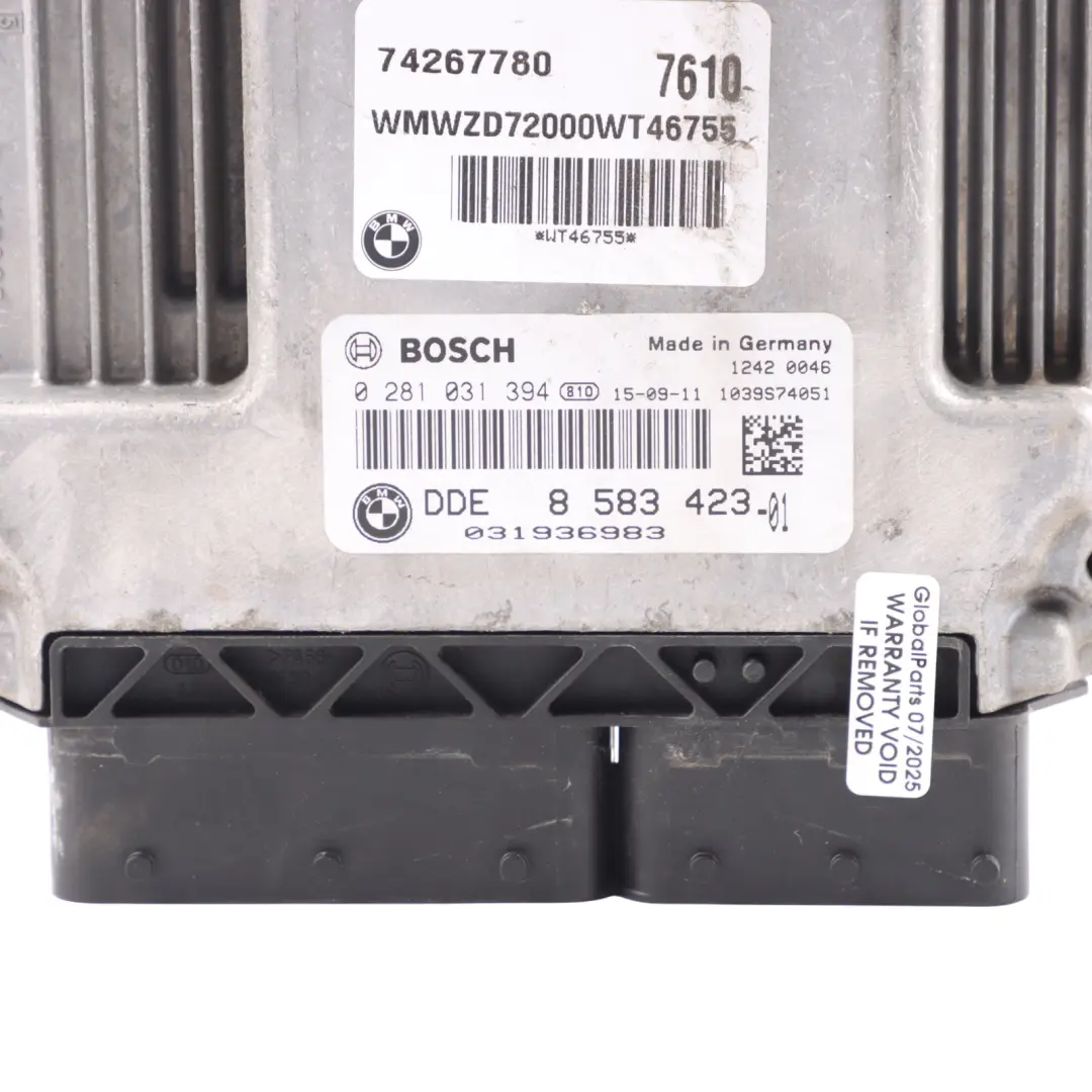 Mini Cooper SD ALL4 R60 R61 N47N 143HP Engine Control ECU DDE Manual - SKU 8583423-10 - Part number 8583423