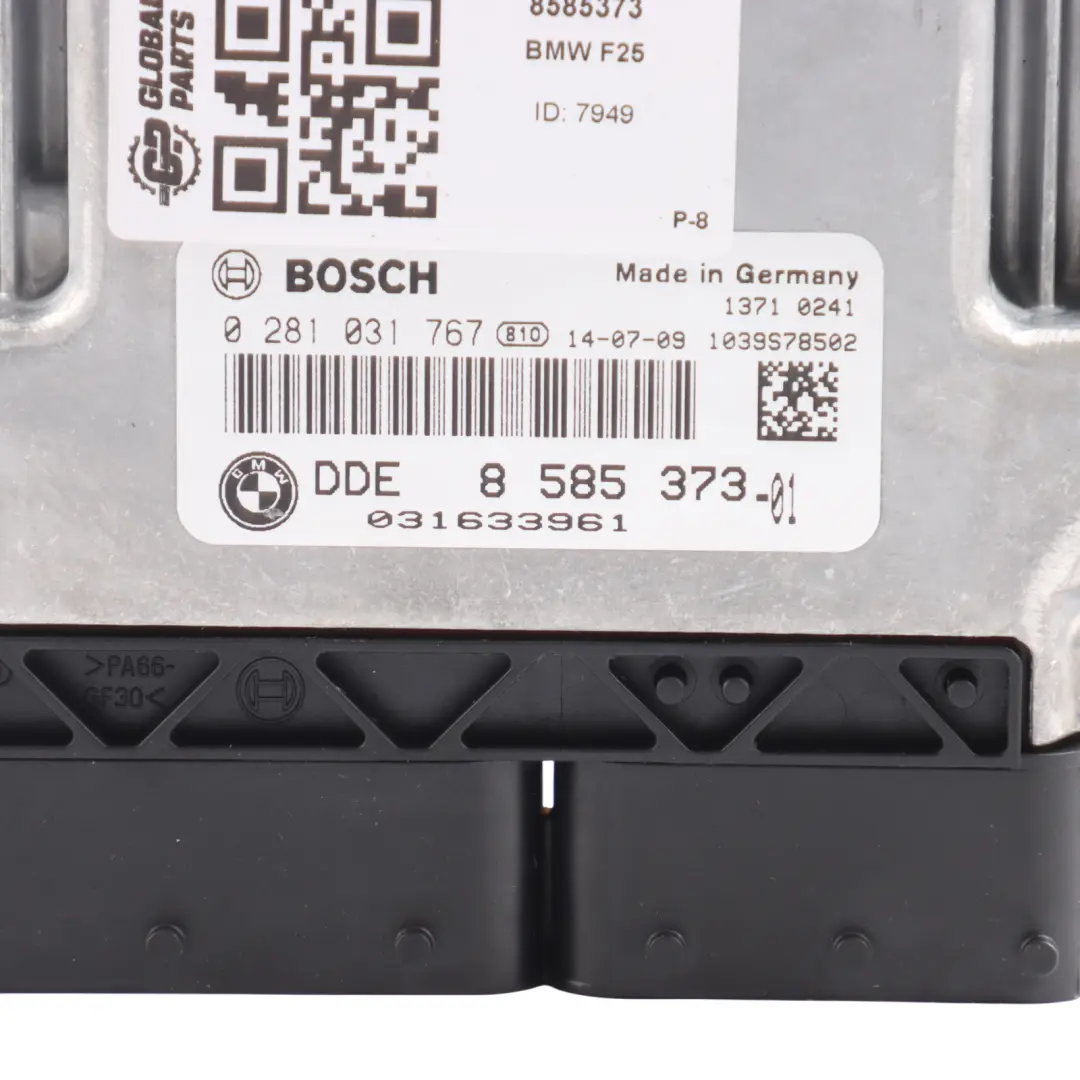 28dX N47N 180HP Engine ECU Control Unit DDE Automatic USA Model to BMW F25 with Part number 8585373 BMW F25 28dX N47N 180HP Engine ECU Control Unit DDE Automatic USA Model - SKU 8585373 - Part number 8585373