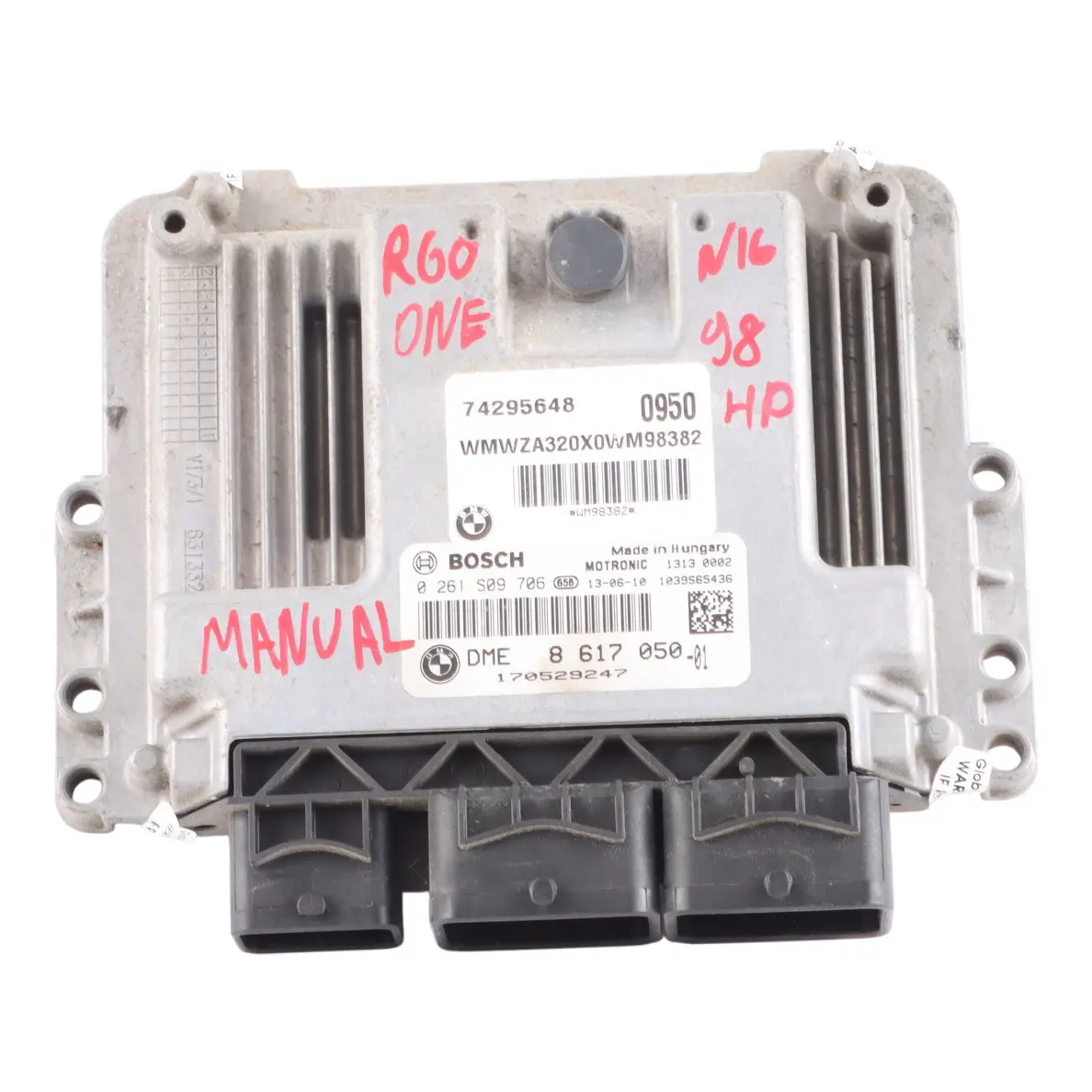 Mini R55 R56 R57 LCI N16 98HP Engine Control Unit ECU DME 8617050 Manual