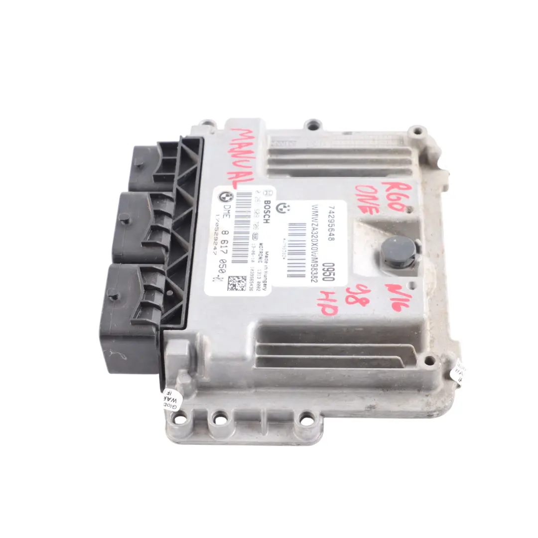98HP Engine Control Unit ECU DME Manual to Mini R55 R56 R57 LCI N16 with Part number 8617050 Mini R55 R56 R57 LCI N16 98HP Engine Control Unit ECU DME Manual - SKU 8617050-5 - Part number 8617050