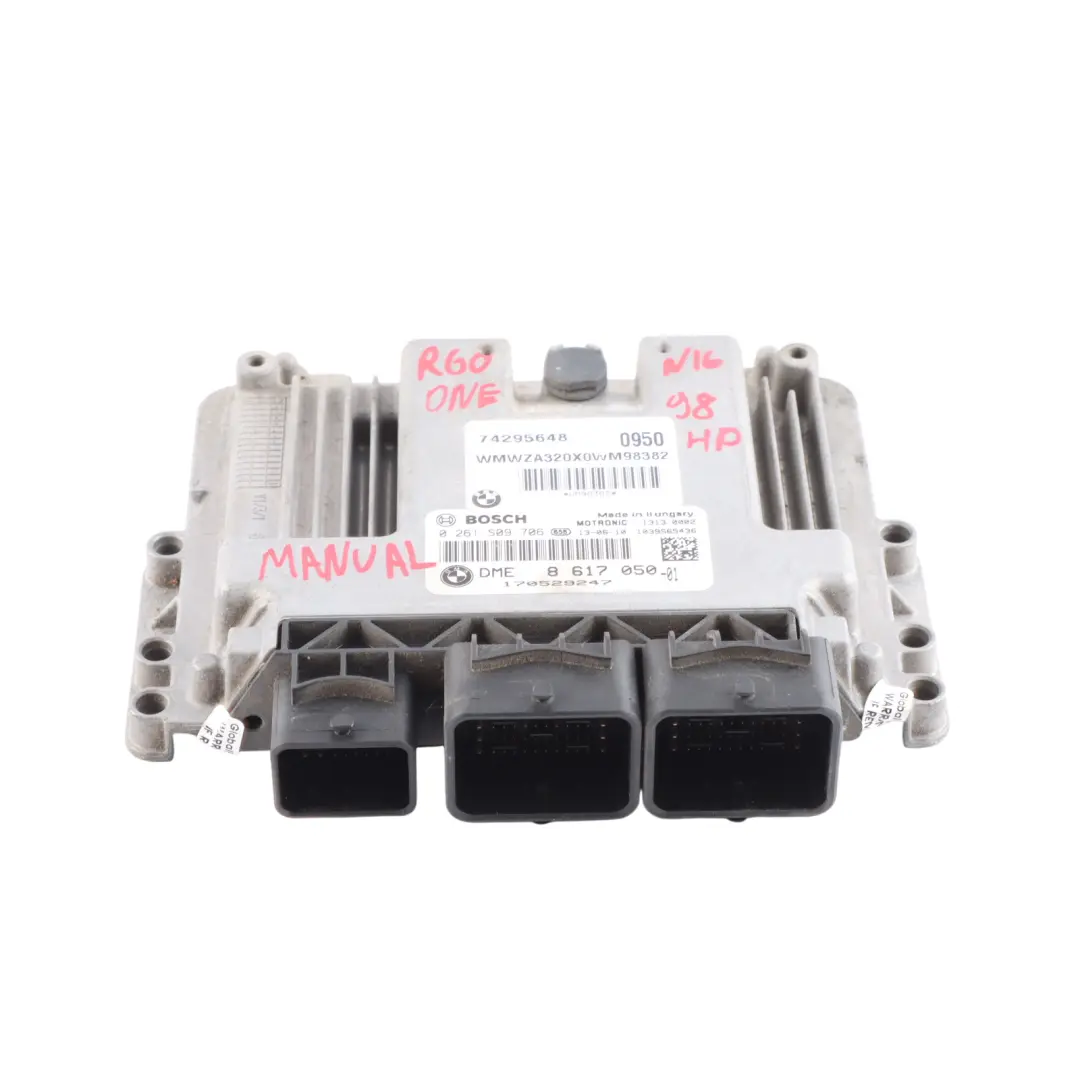 98HP Engine Control Unit ECU DME Manual to Mini R55 R56 R57 LCI N16 with Part number 8617050 Mini R55 R56 R57 LCI N16 98HP Engine Control Unit ECU DME Manual - SKU 8617050-5 - Part number 8617050