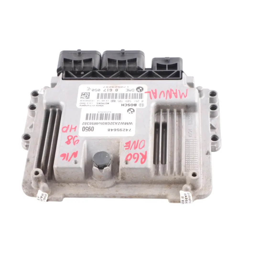 98HP Engine Control Unit ECU DME Manual to Mini R55 R56 R57 LCI N16 with Part number 8617050 Mini R55 R56 R57 LCI N16 98HP Engine Control Unit ECU DME Manual - SKU 8617050-5 - Part number 8617050
