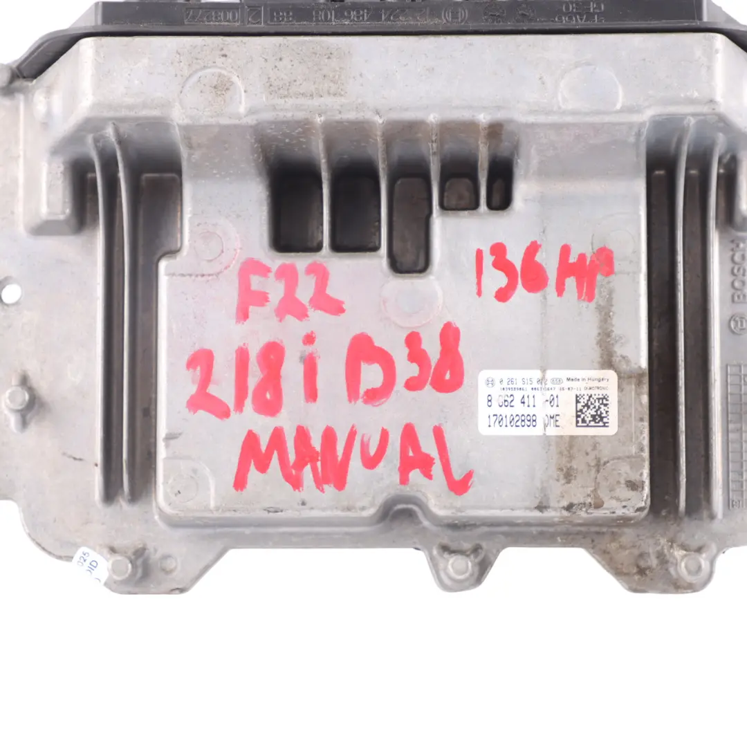 B38 136HP Moteur ECU DME 8662411 Manuel pour BMW F22 F23 F30 F31 LCI 218I 318I à propos du numéro de pièce 8486839 BMW F22 F23 F30 F31 LCI 218I 318I B38 136HP Moteur ECU DME 8662411 Manuel - SKU 8662411-5 - Numéro de pièce 8486839