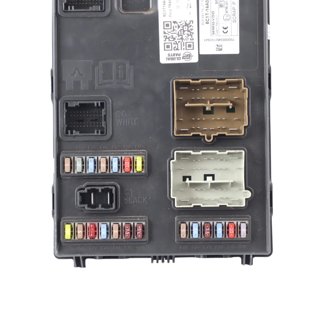 Fuse Box Body Control Module ECU BCM Unit 8C1T-14A073-BD to Ford Transit MK7 with Part number 8C1T14A073BD Ford Transit MK7 Fuse Box Body Control Module ECU BCM Unit 8C1T-14A073-BD - SKU 8C1T14A073BD - Part number 8C1T14A073BD