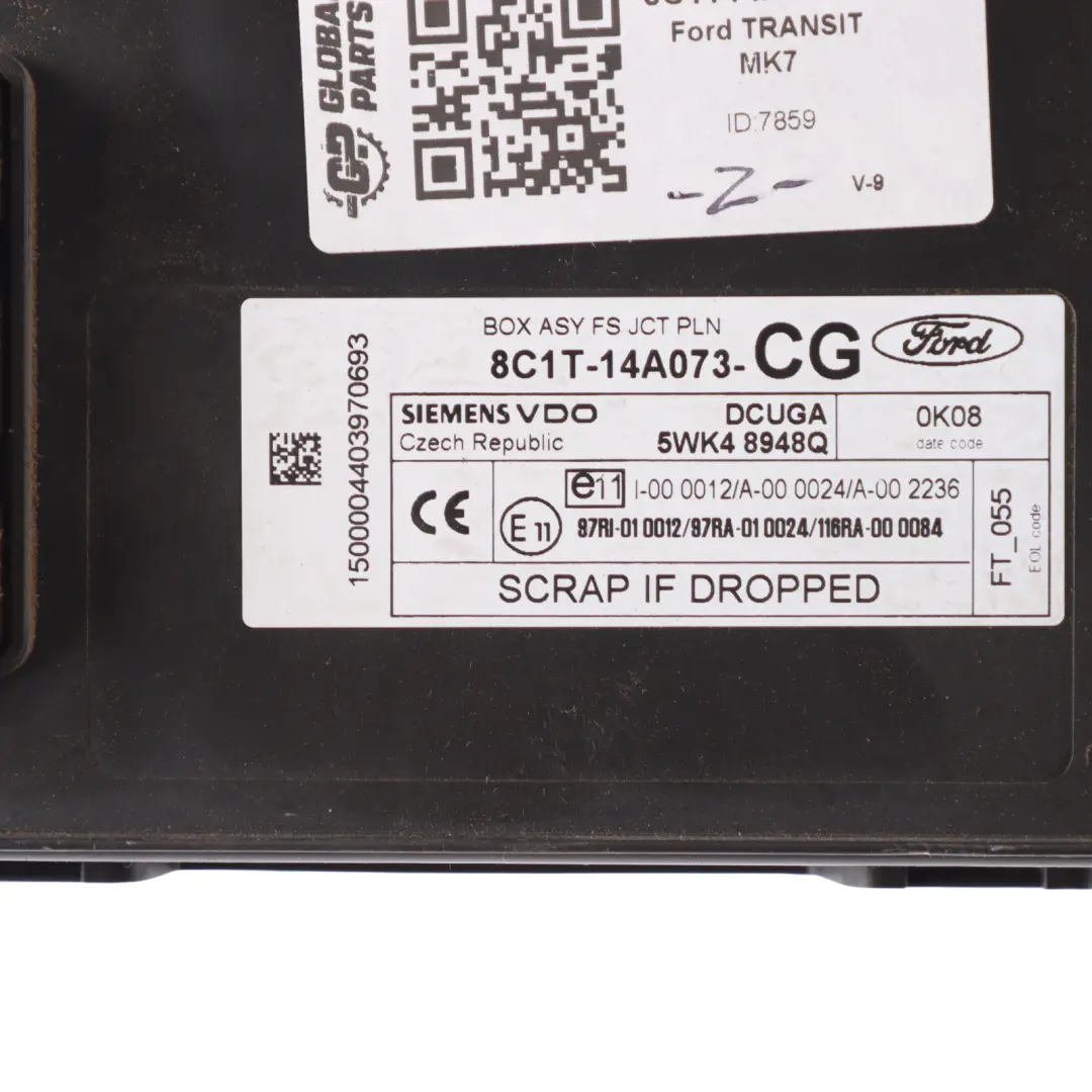 Boîte À Fusibles Module ECU BCM 8C1T-14A073-CG pour Ford Transit MK7 à propos du numéro de pièce 8C1T14A073CG Ford Transit MK7 Boîte À Fusibles Module ECU BCM 8C1T-14A073-CG - SKU 8C1T14A073CG - Numéro de pièce 8C1T14A073CG