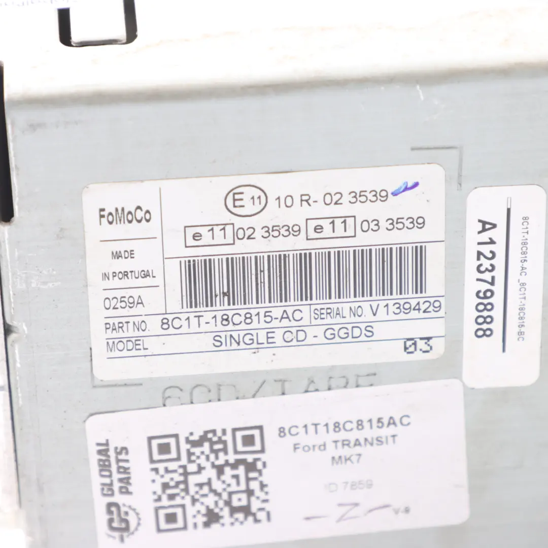 Ford Transit Mk7 6000cd Radio CD Player Head Unit - SKU 8C1T18C815AC - Part number 8C1T18C815AC