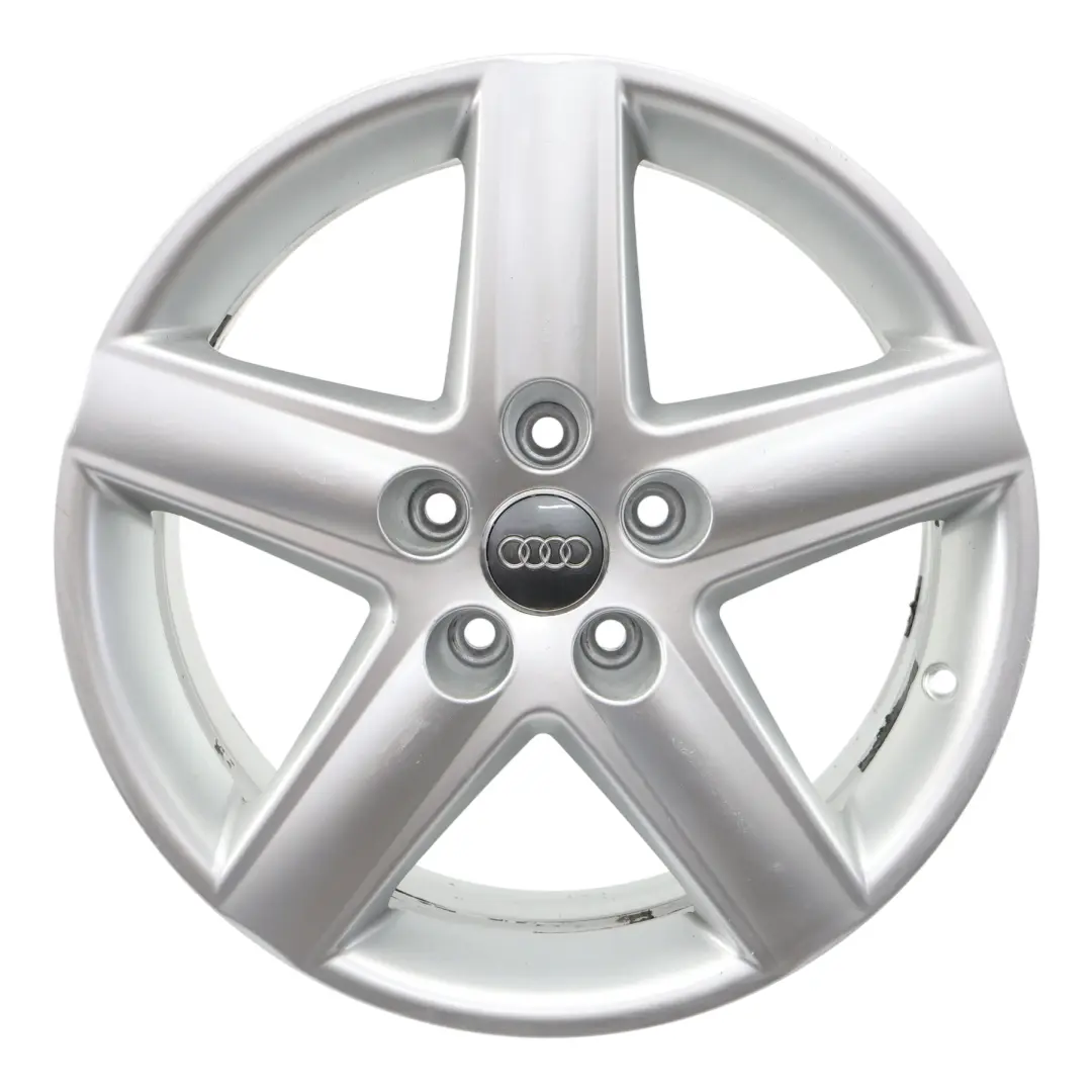 Silberne Leicht Metall Felge 17" 6,5J ET:45 Audi A4 B6 B7 - SKU 8E0601025E-1 - Teilenummer 8E0601025E