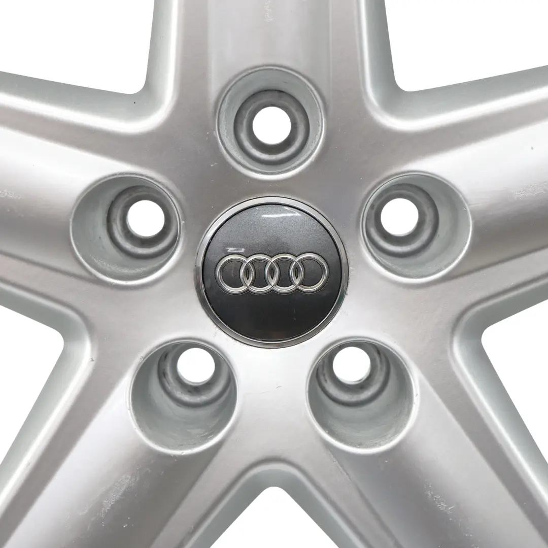 Silberne Leicht Metall Felge 17" 6,5J ET:45 Audi A4 B6 B7 - SKU 8E0601025E-1 - Teilenummer 8E0601025E