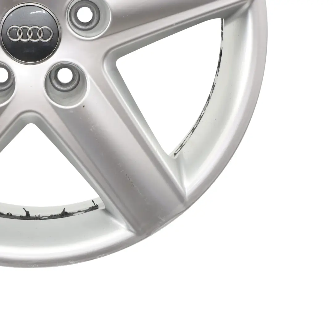 Silberne Leicht Metall Felge 17" 6,5J ET:45 Audi A4 B6 B7 - SKU 8E0601025E-2 - Teilenummer 8E0601025E
