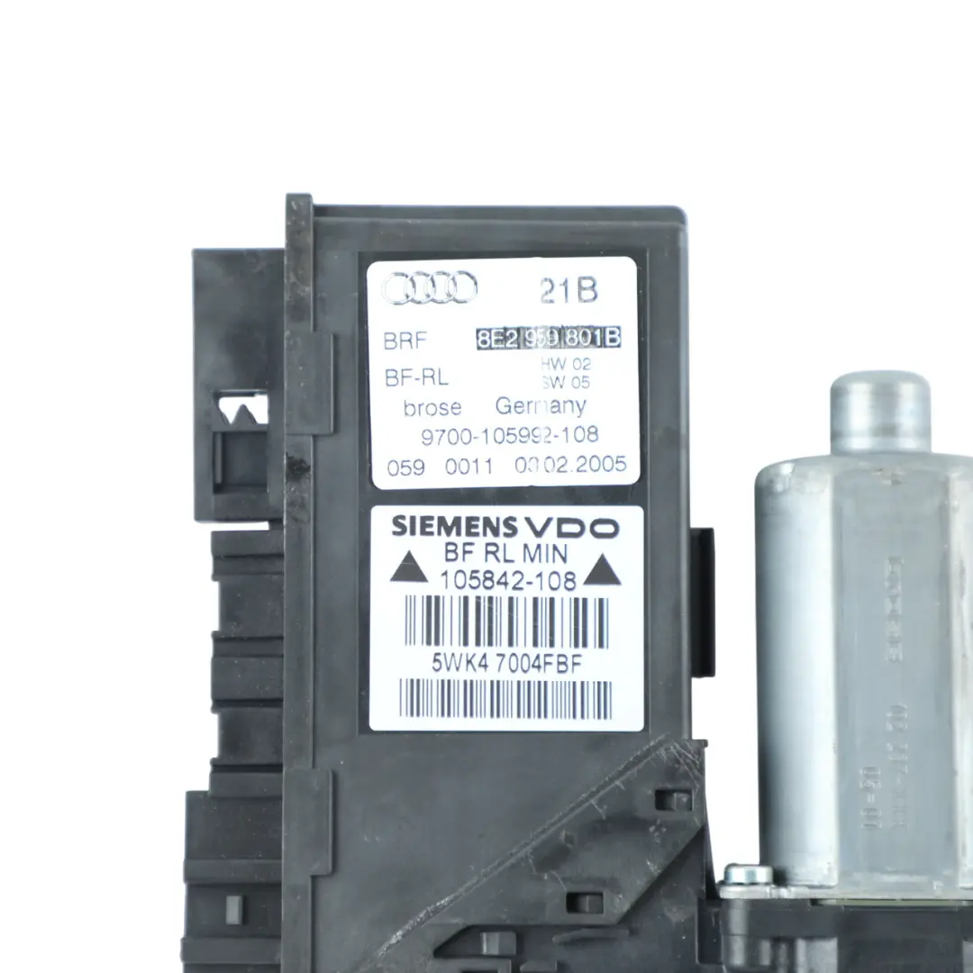 Elevalunas Motor Actuador Delantero Izquierdo para Audi A4 B7 con número de pieza 8E2959801B Audi A4 B7 Elevalunas Motor Actuador Delantero Izquierdo - SKU 8E2959801B - Número de pieza 8E2959801B