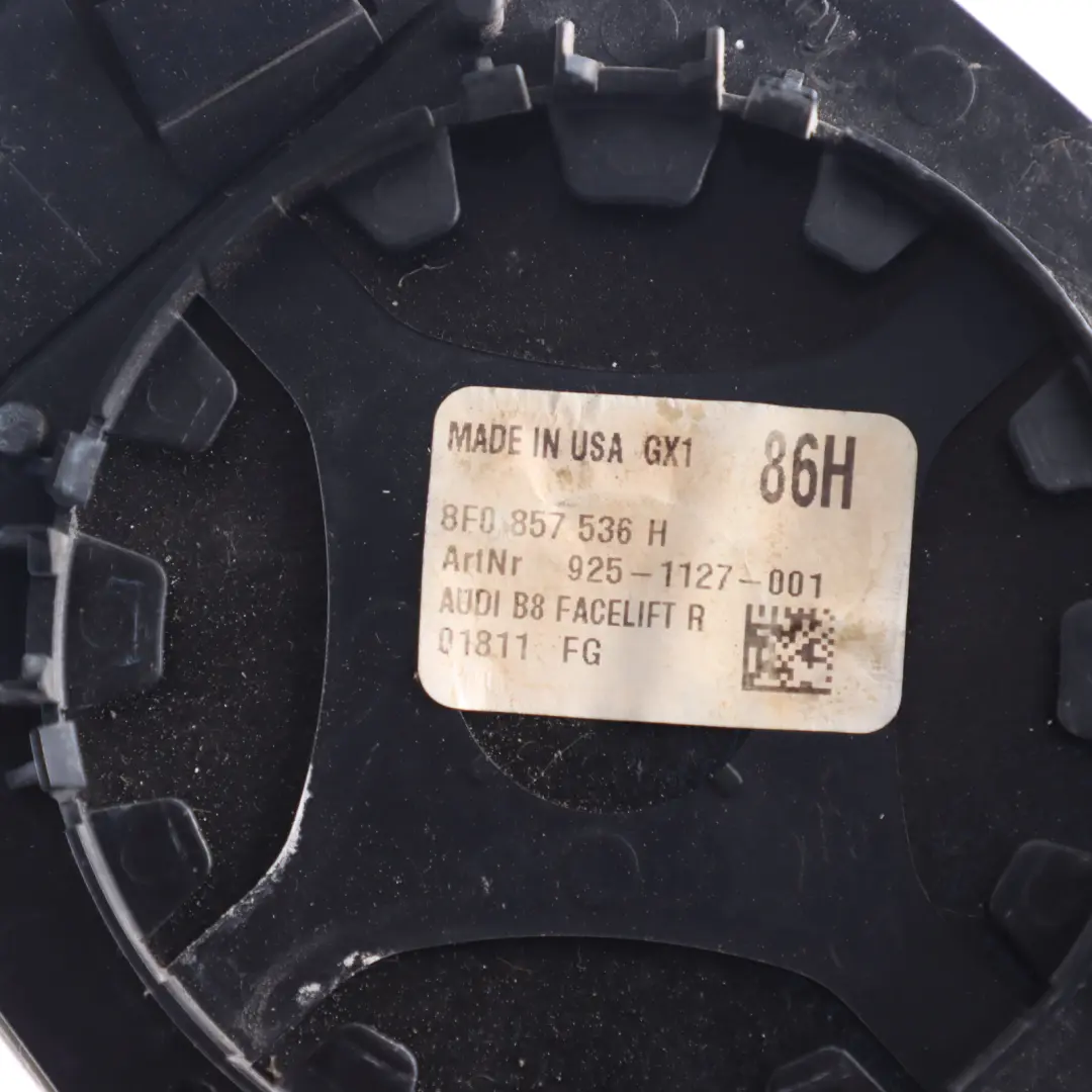 Wing Mirror Glass Insert Dimming Right O/S 8F0857536G to Audi A4 S4 B8 A5 S5 8T with Part number 8F0857536H Audi A4 S4 B8 A5 S5 8T Wing Mirror Glass Insert Dimming Right O/S 8F0857536G - SKU 8F0857536H - Part number 8F0857536H