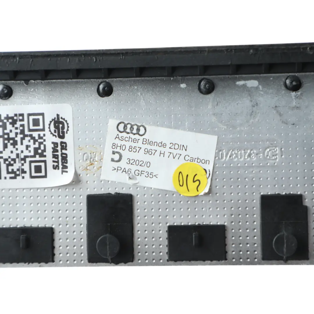 Audi A4 B7 Convertible Ashtray Cover Trim Strip Panel Carbon - SKU 8H0857967H - Part number 8H0857967H